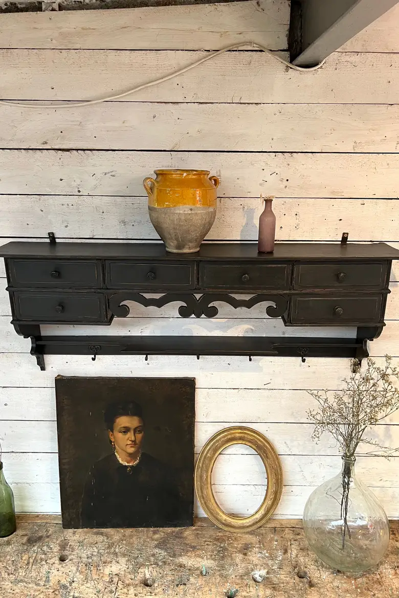 Ancienne étagère de cuisine en bois Début XXème