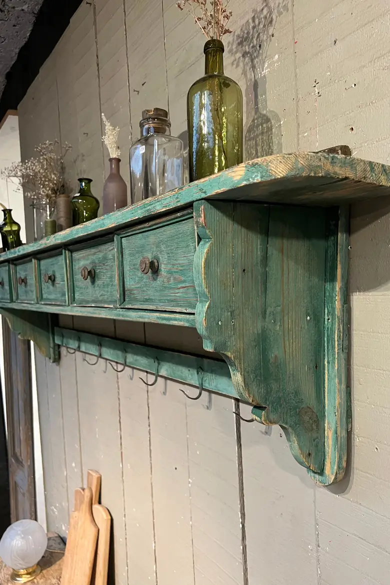 Ancienne étagère de cuisine en bois Début XXème