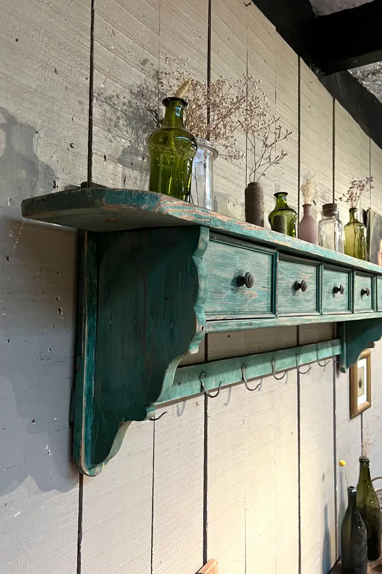 Ancienne étagère de cuisine en bois Début XXème