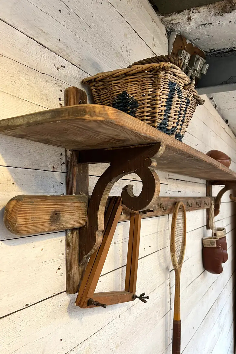 Ancienne étagère de cuisine en bois Début XXème