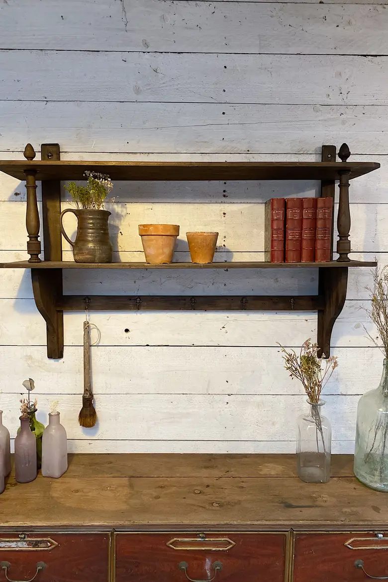 Ancienne étagère de cuisine  en bois Début XXème
