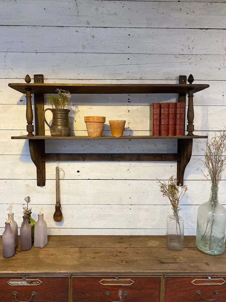 Ancienne étagère de cuisine en bois Début XXème