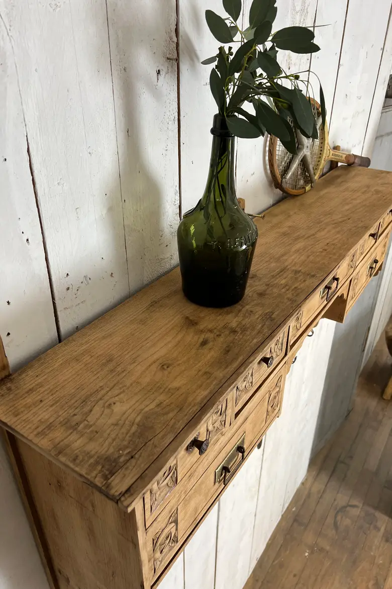 Ancienne étagère de cuisine en chêne Début XXème