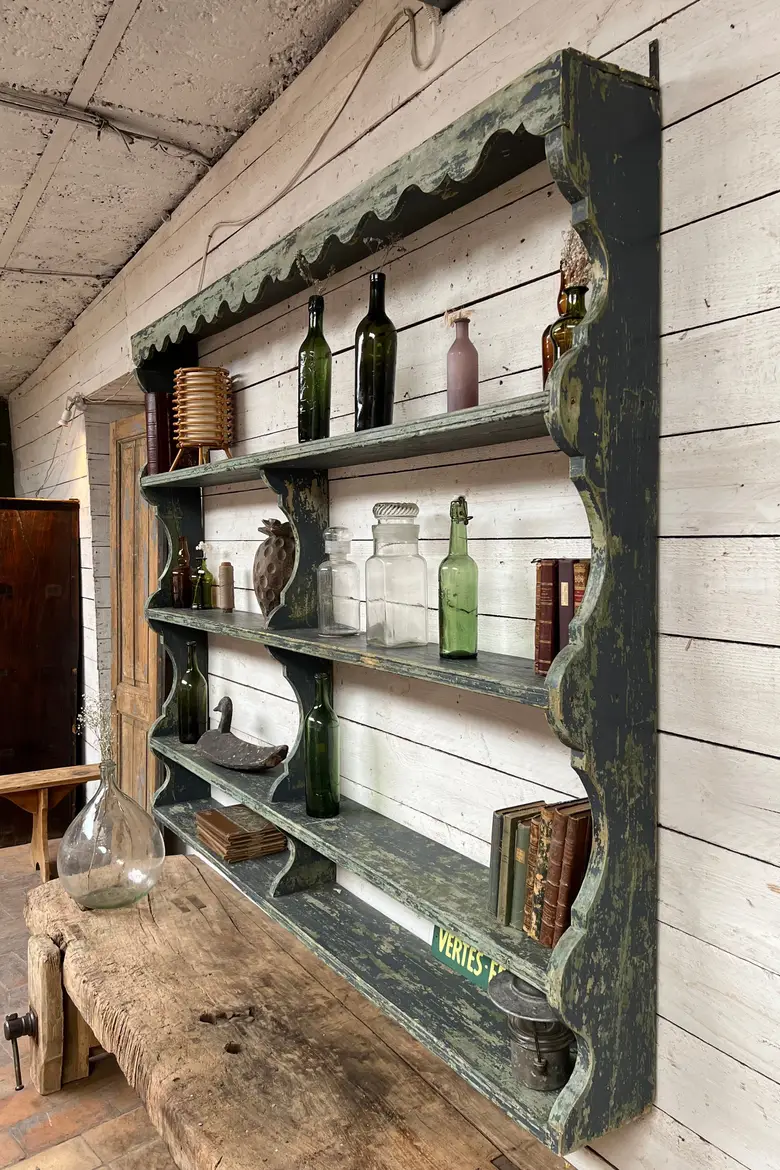 Ancienne étagère d’épicerie en bois Début XXème
