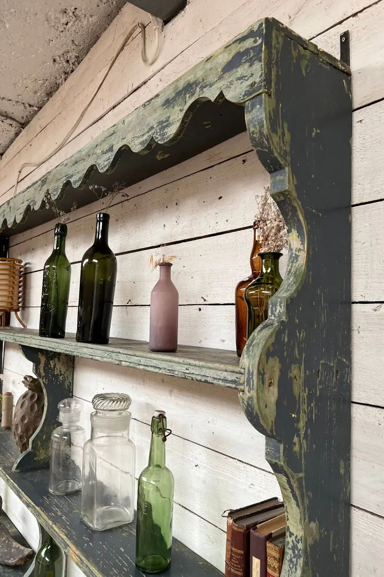 Ancienne étagère d’épicerie en bois Début XXème
