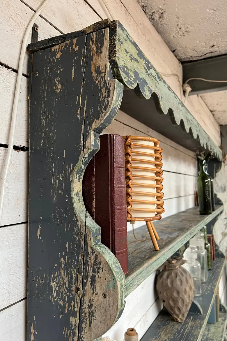Ancienne étagère d’épicerie en bois Début XXème