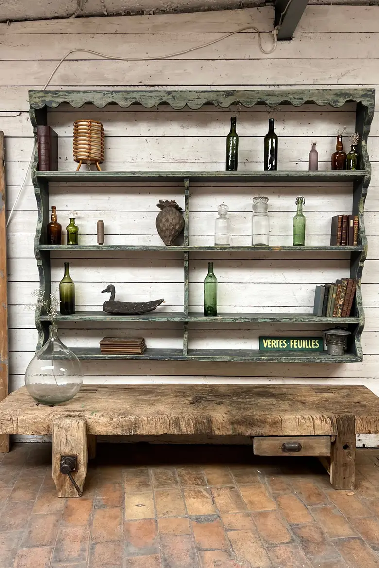 Ancienne étagère d’épicerie en bois Début XXème