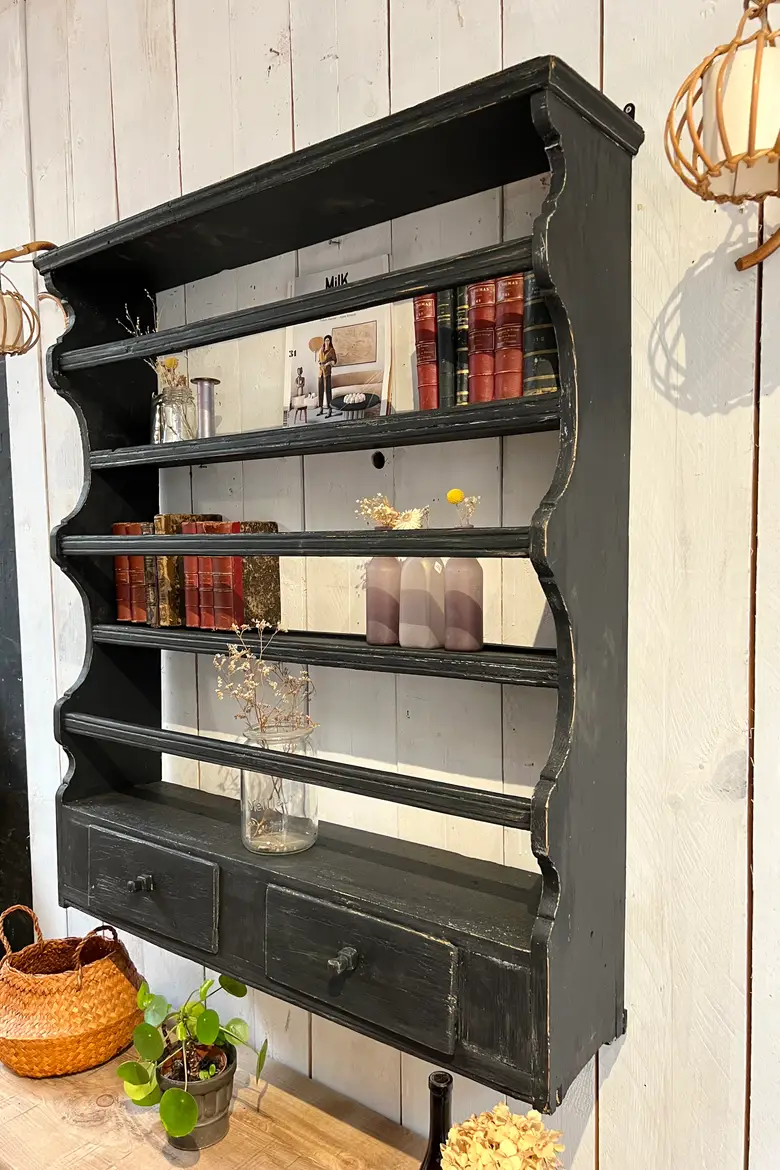 Ancienne étagère d’épicerie en sapin Début XXème