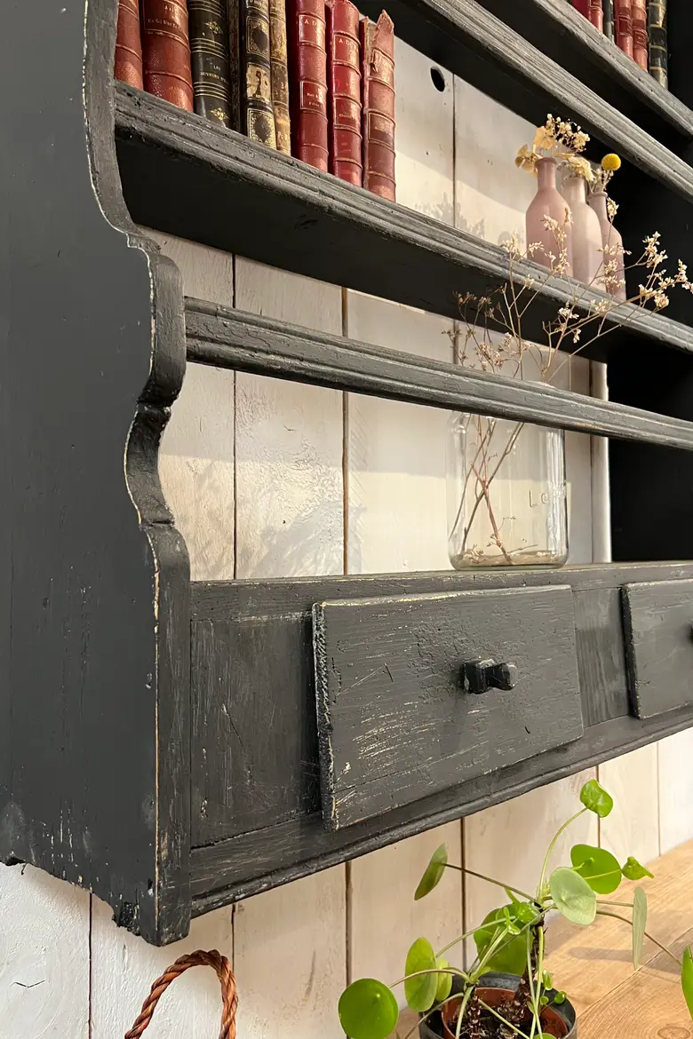 Ancienne étagère d’épicerie en sapin Début XXème