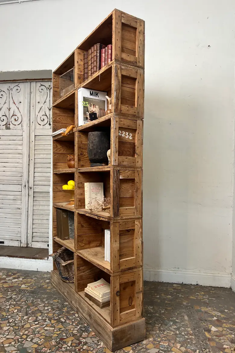 Ancienne étagère en sapin - Début XXe siècle