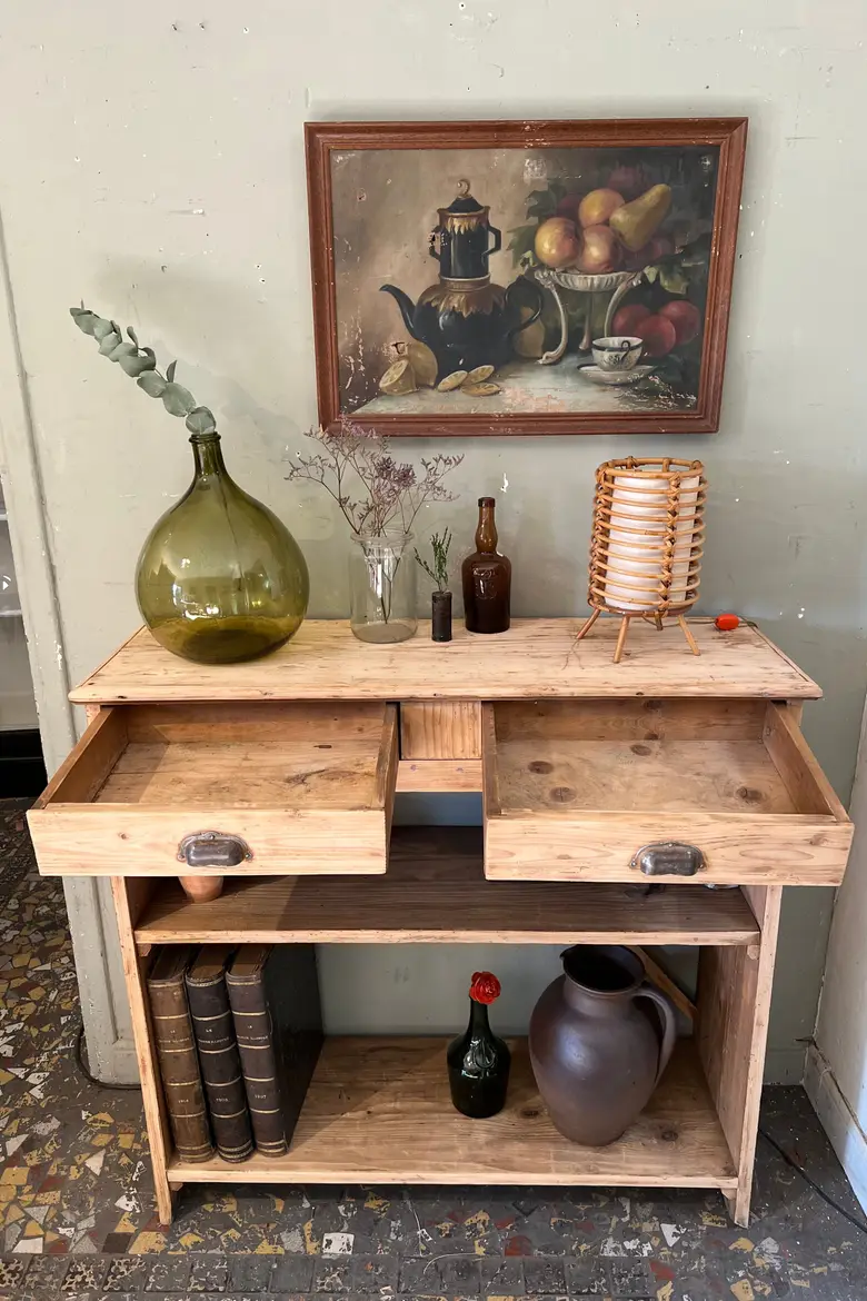 Ancienne étagère en sapin Début XXème
