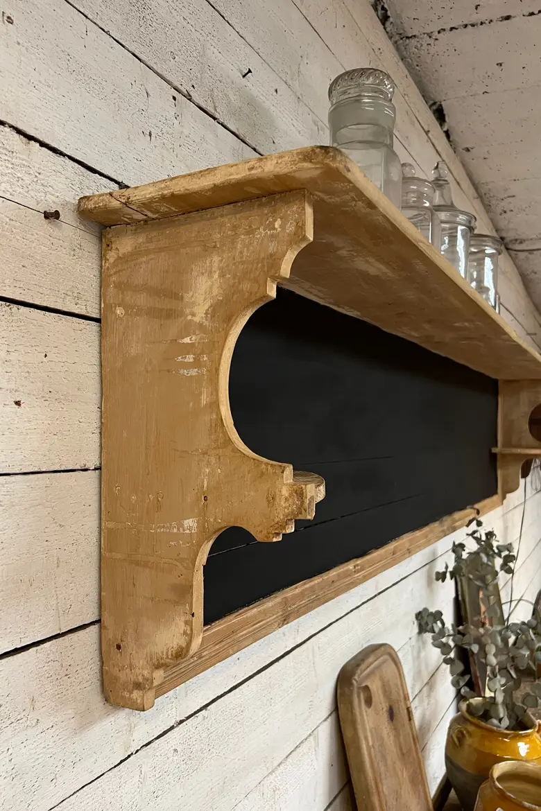 Ancienne étagère tableau en bois Début XXème