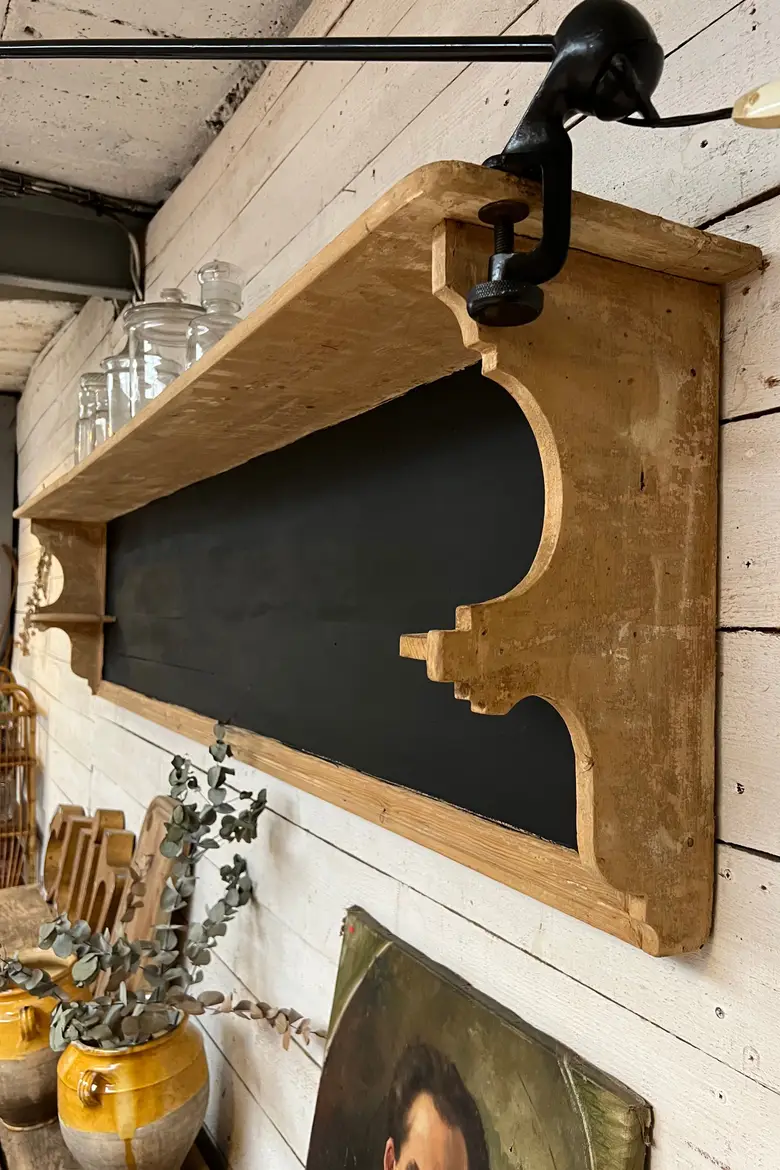 Ancienne étagère tableau en bois Début XXème