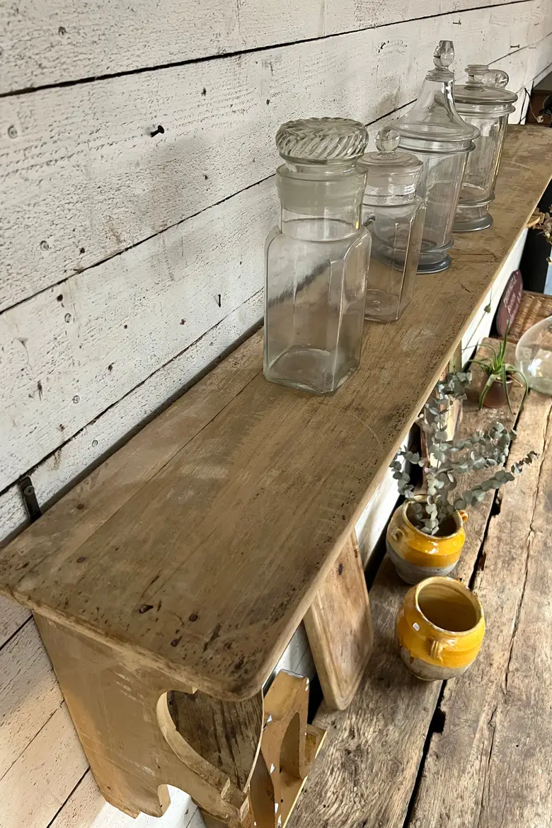 Ancienne étagère tableau en bois Début XXème