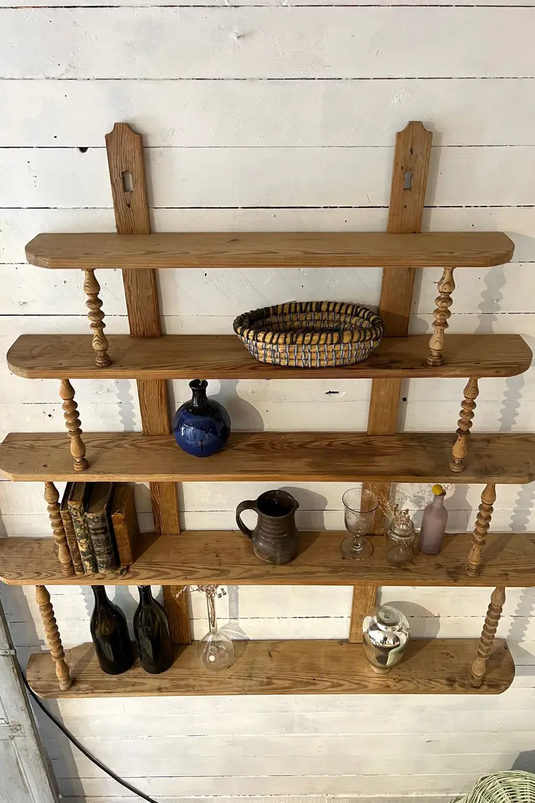 Ancienne étagère verrier de café Début XXème