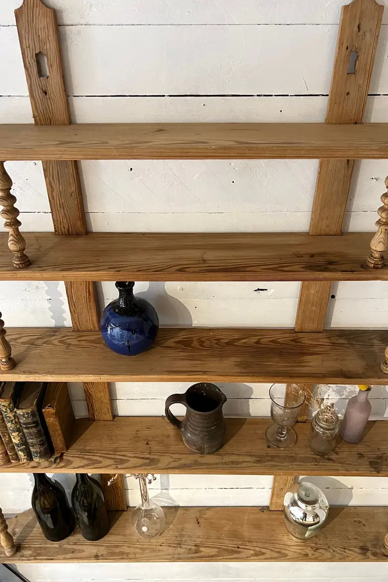 Ancienne étagère verrier de café Début XXème
