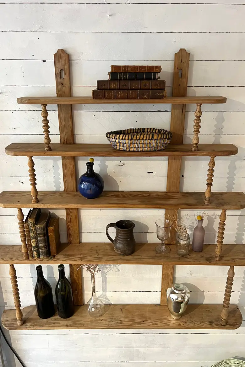Ancienne étagère verrier de café Début XXème