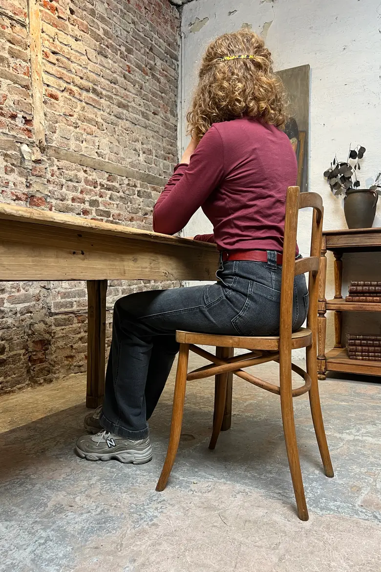 Ancienne grande table en peuplier