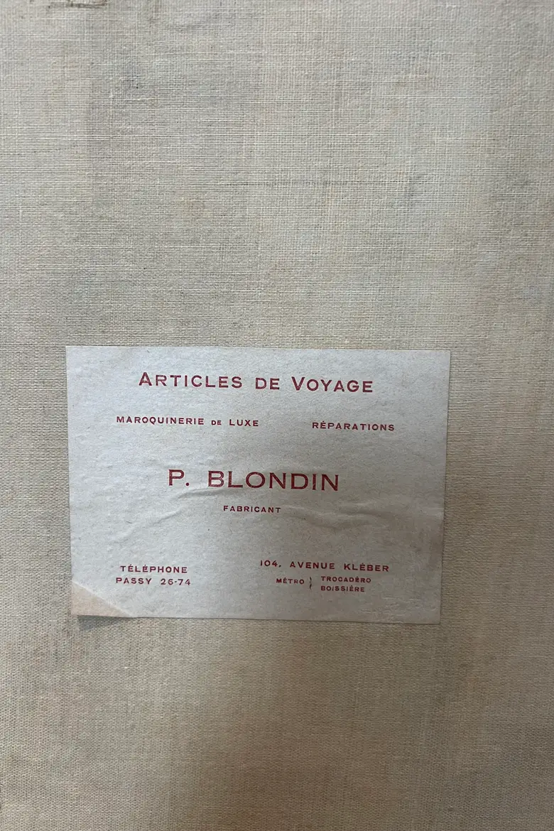 Ancienne malle en cuir Début XXème