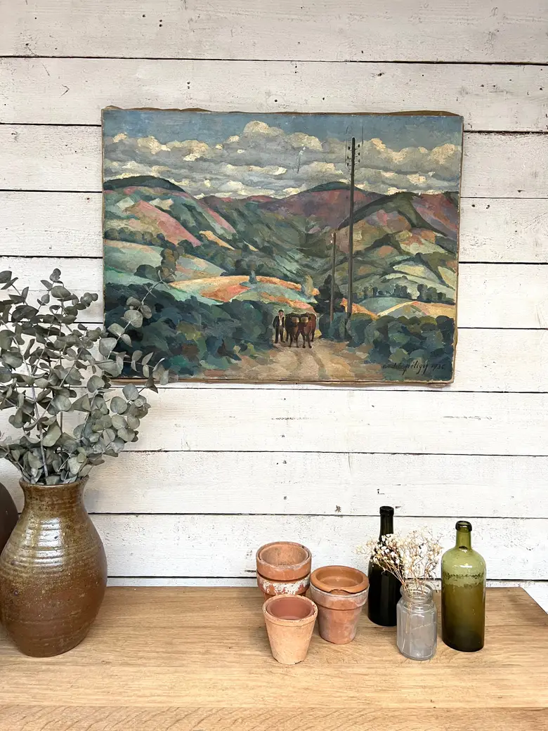 Ancienne peinture naïve Années 30