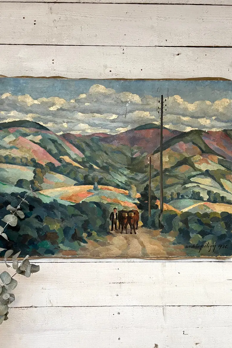 Ancienne peinture naïve Années 30