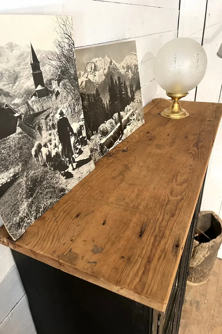 Ancienne petite vitrine en sapin Début XXème