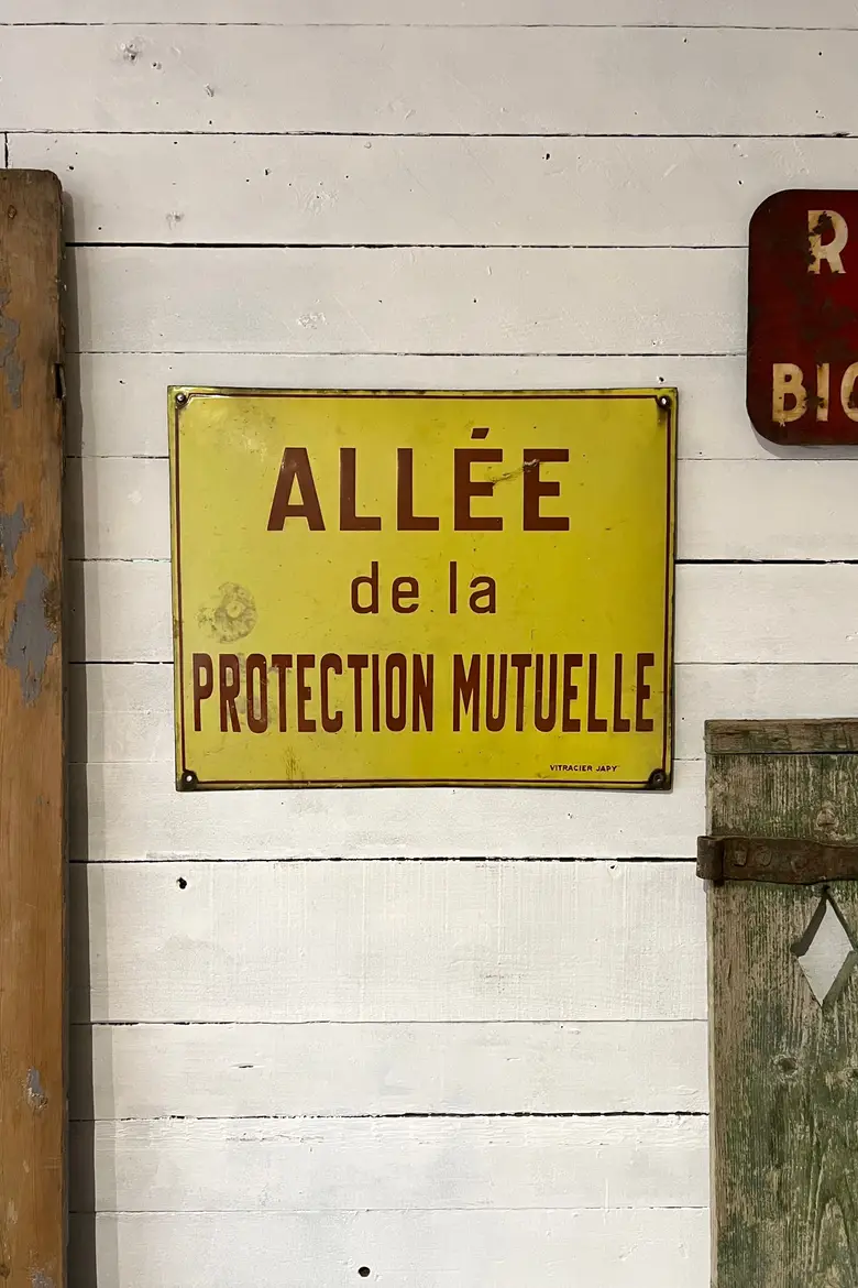 Ancienne plaque de rue Années 50