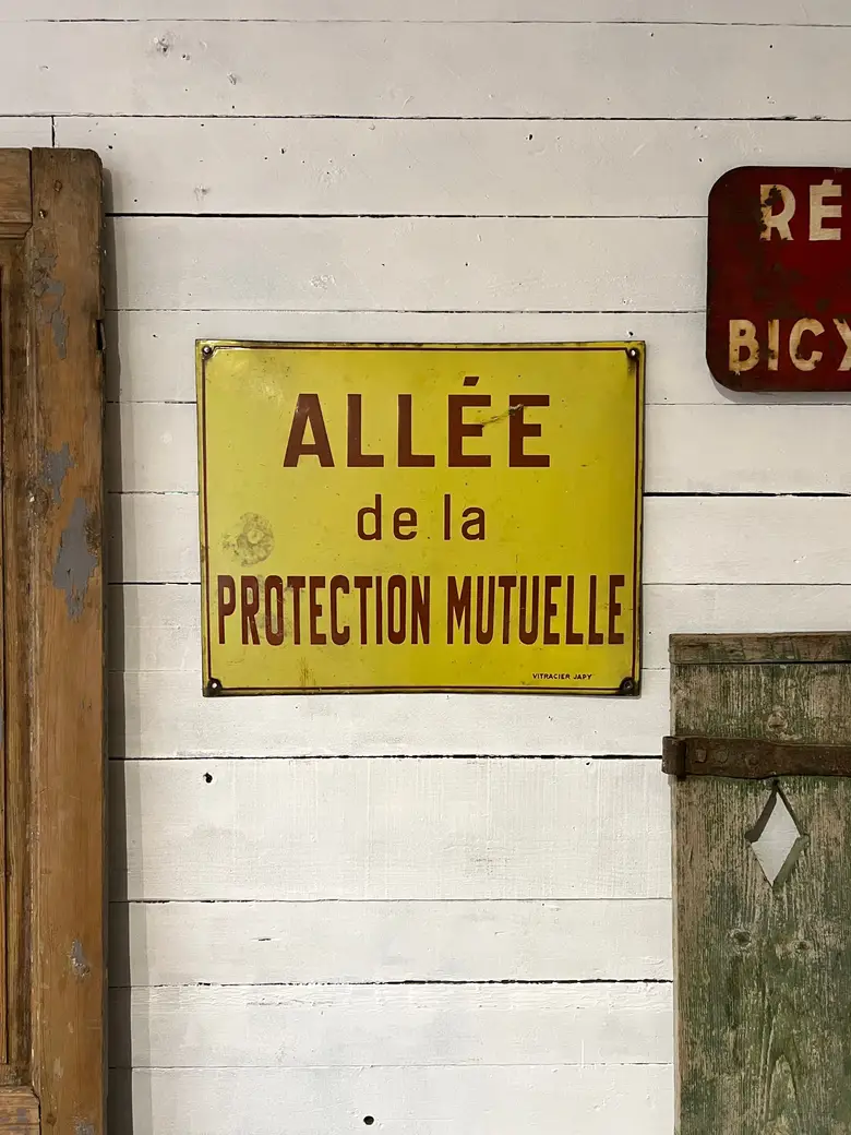 Ancienne plaque de rue Années 50