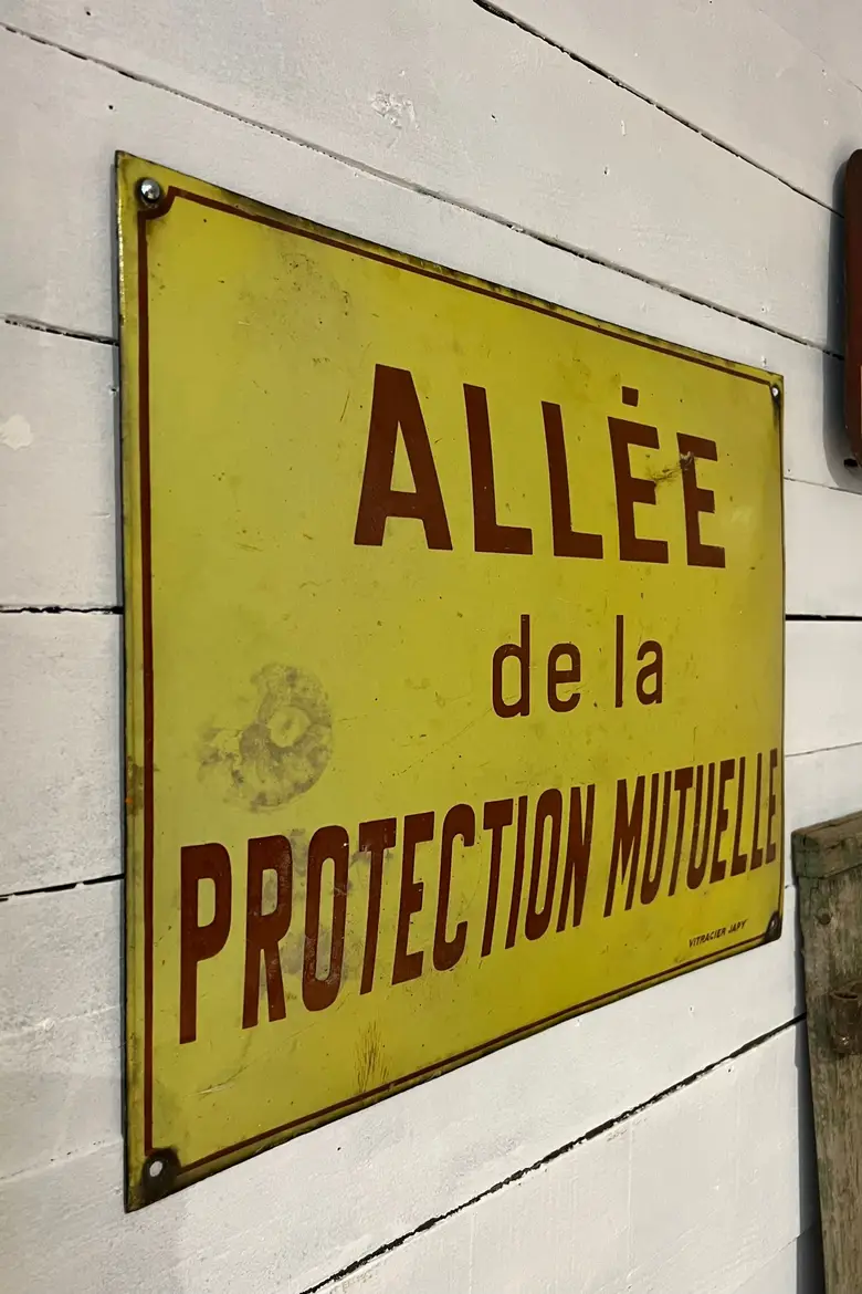 Ancienne plaque de rue Années 50