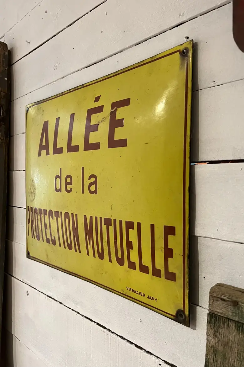Ancienne plaque de rue Années 50