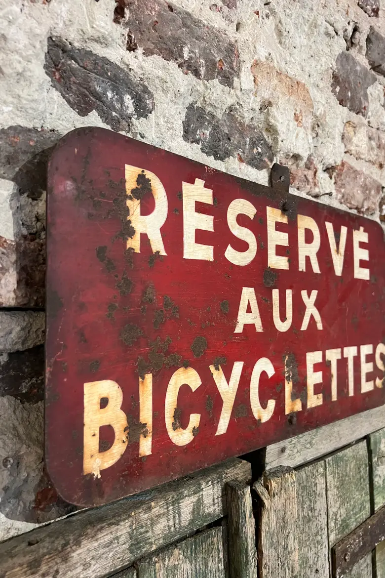 Ancienne plaque de signalisation Années 50