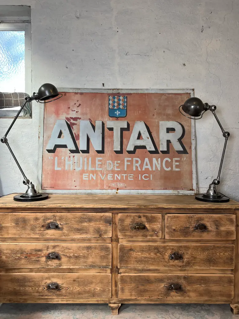 Ancienne plaque publicitaire ANTAR
