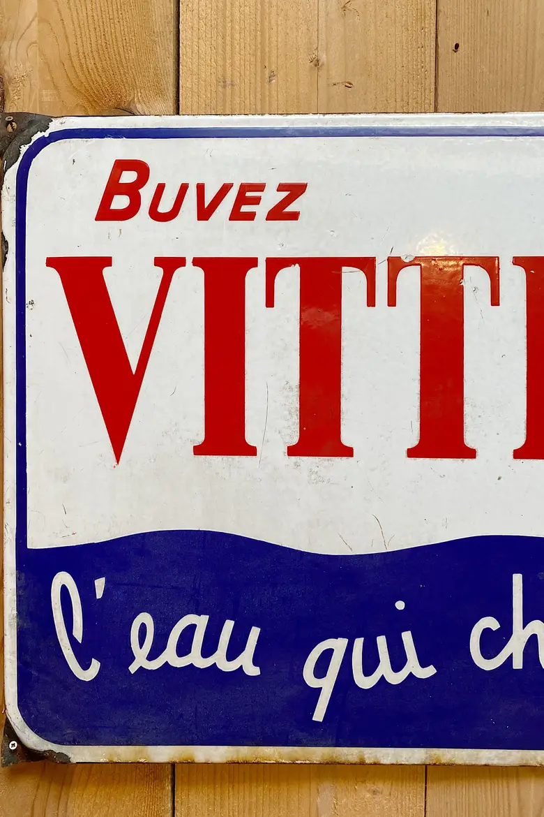 Ancienne plaque publicitaire émaillée Années 50