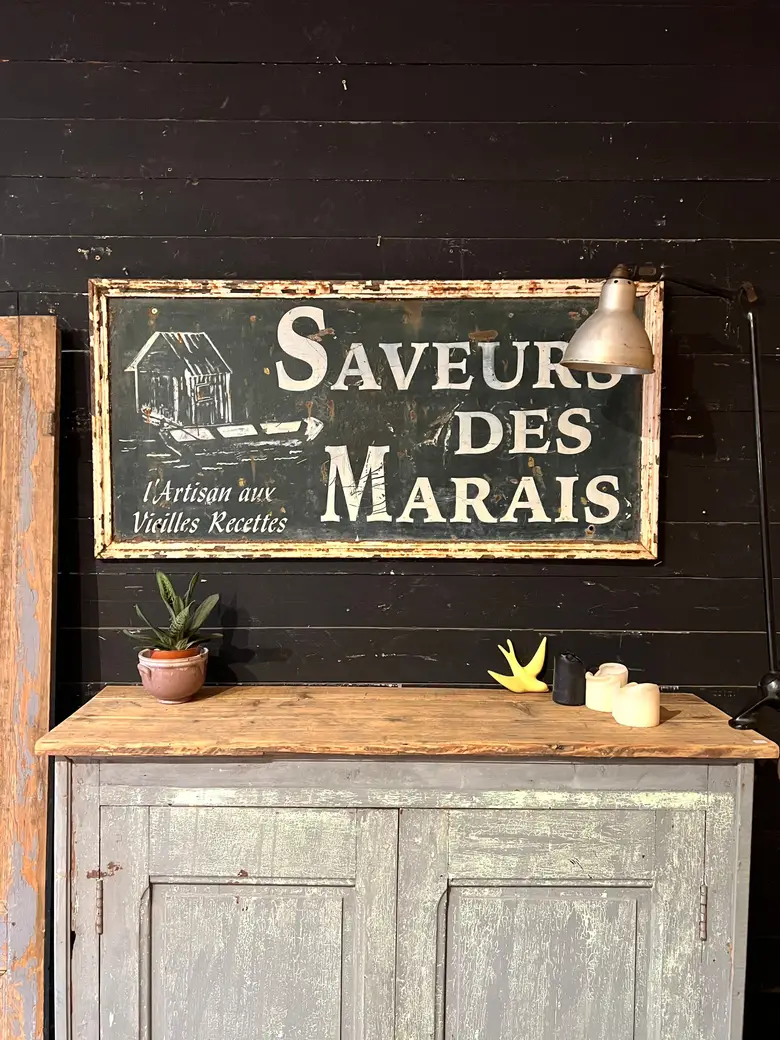 Ancienne plaque publicitaire en métal Début XXème