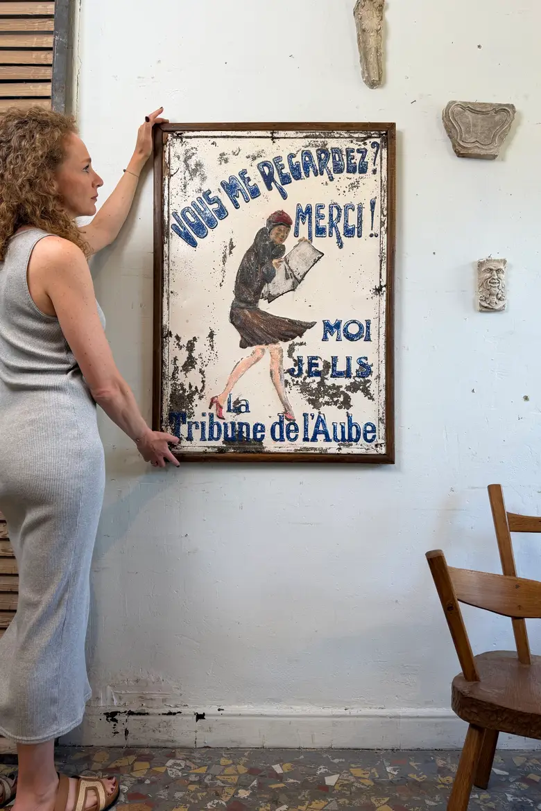 Ancienne plaque publicitaire La Tribune de l’Aube