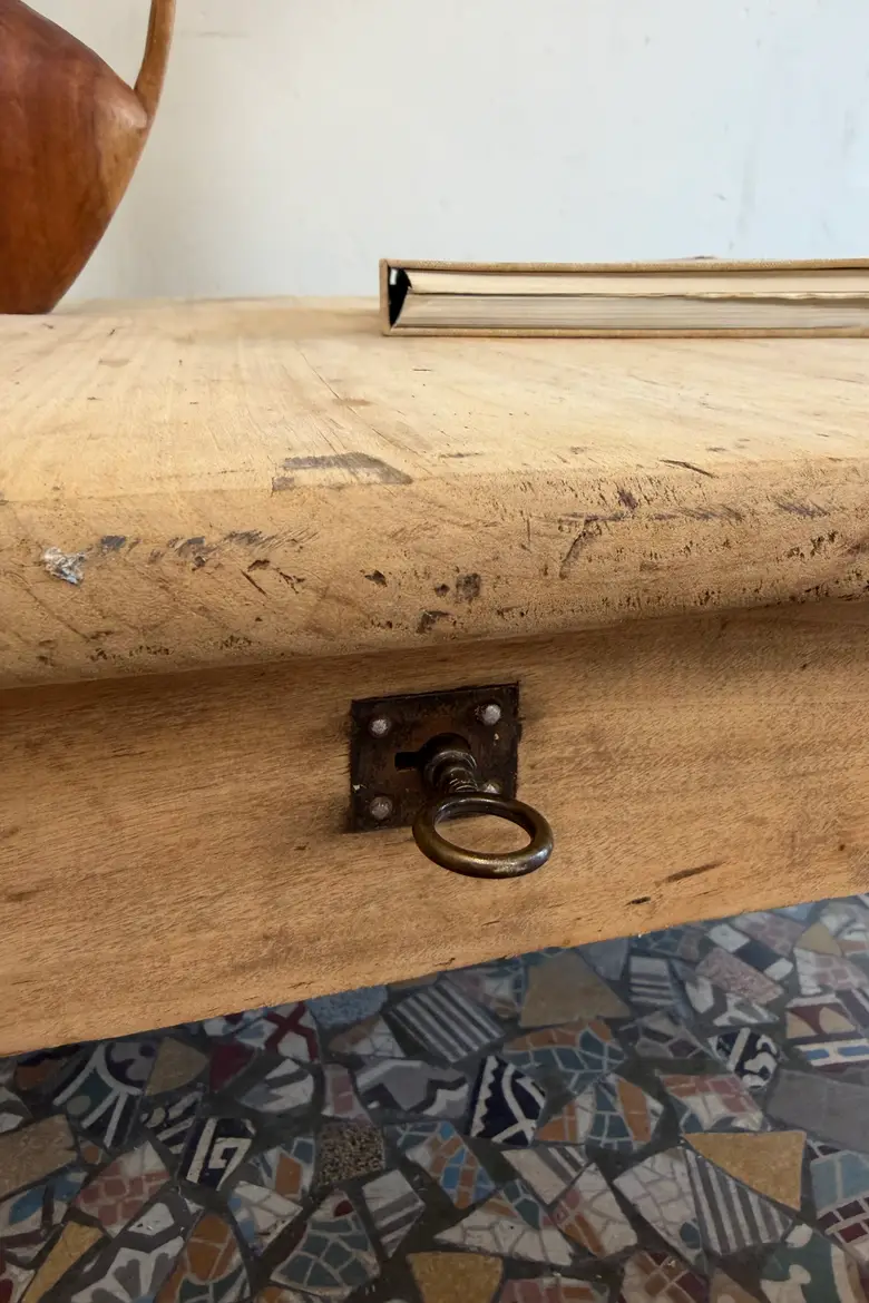 Ancienne table basse en peuplier