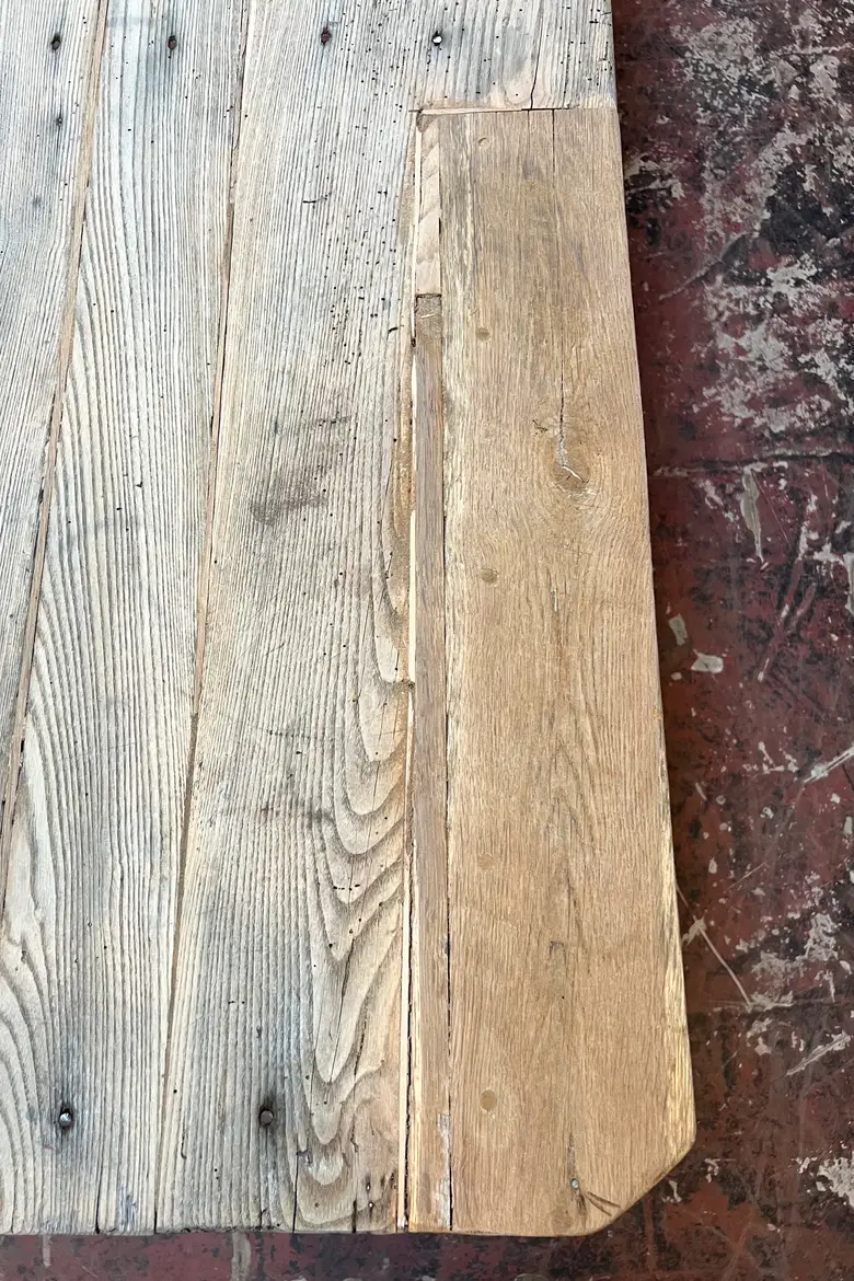 Ancienne table d’atelier en frêne Début XXème