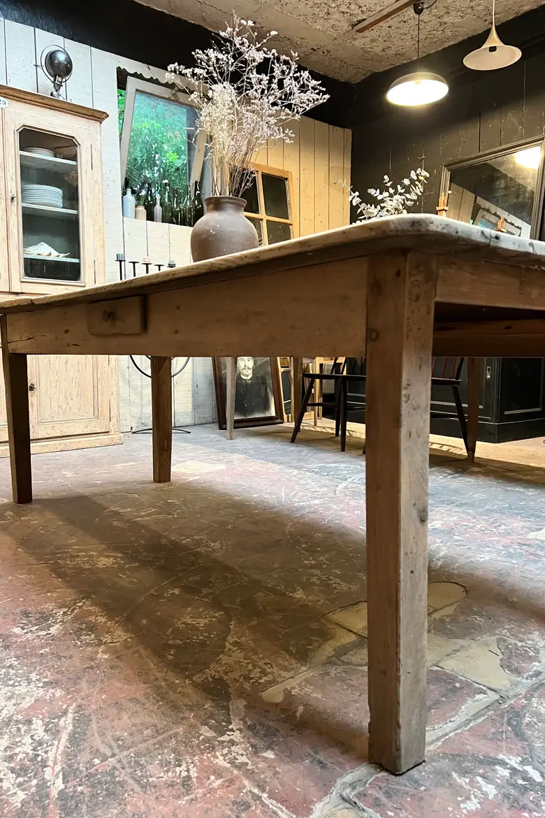Ancienne table d’atelier en frêne Début XXème