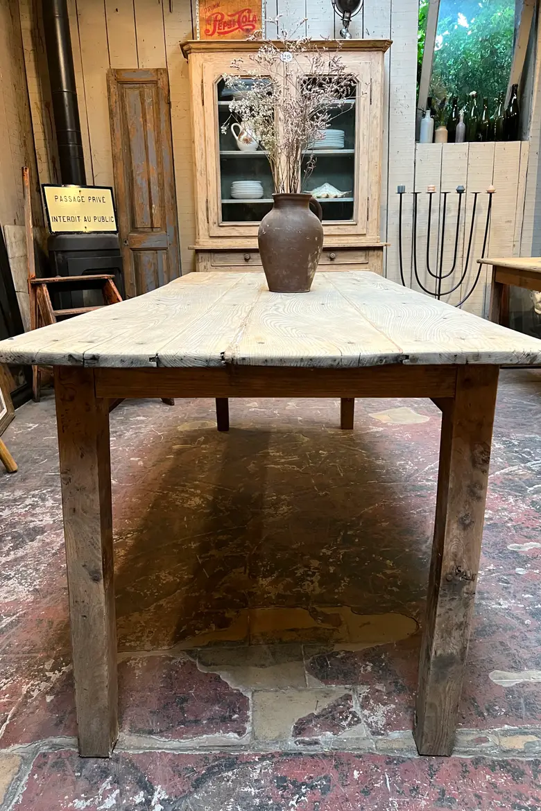 Ancienne table d’atelier en frêne Début XXème