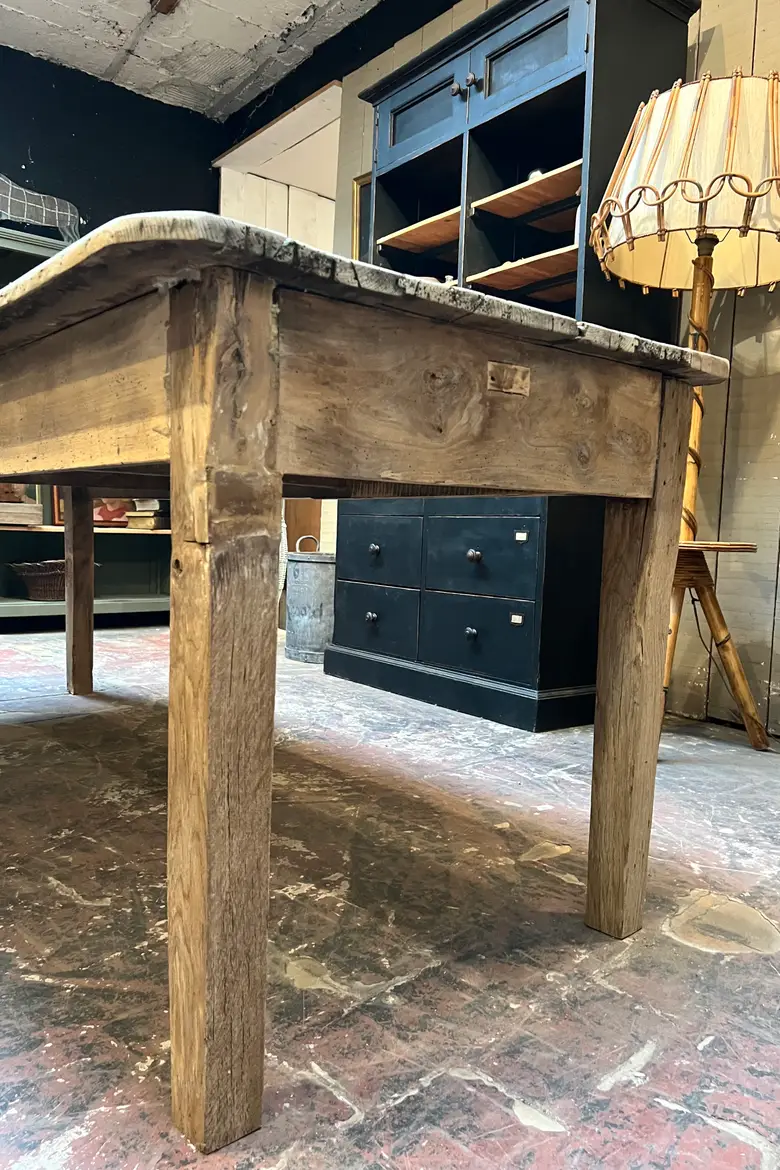 Ancienne table d’atelier en frêne Début XXème