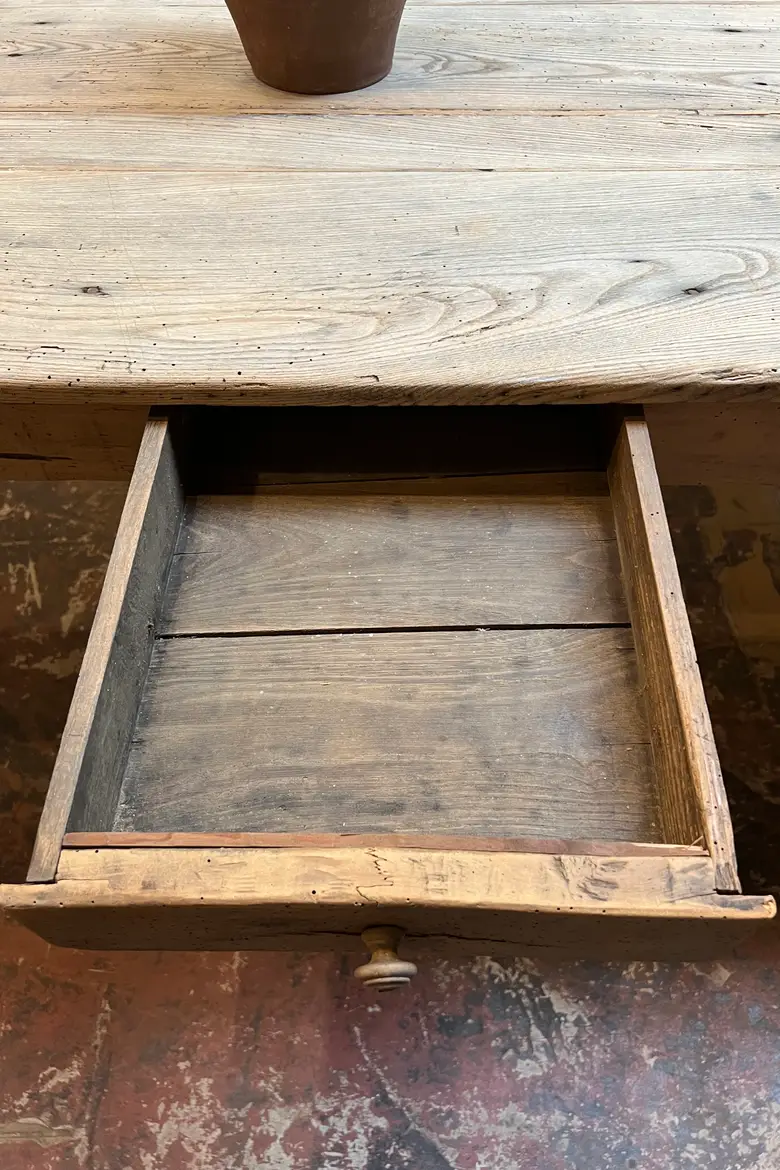 Ancienne table d’atelier en frêne Début XXème