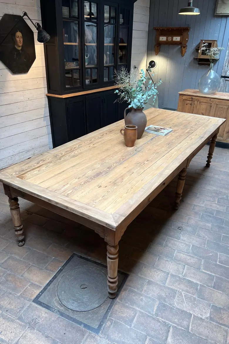 Ancienne table de confection en sapin Début XXème