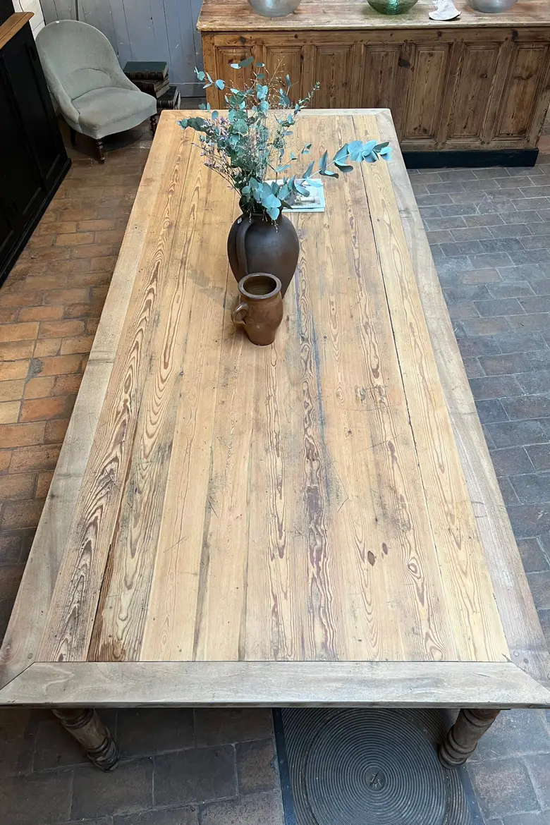 Ancienne table de confection en sapin Début XXème