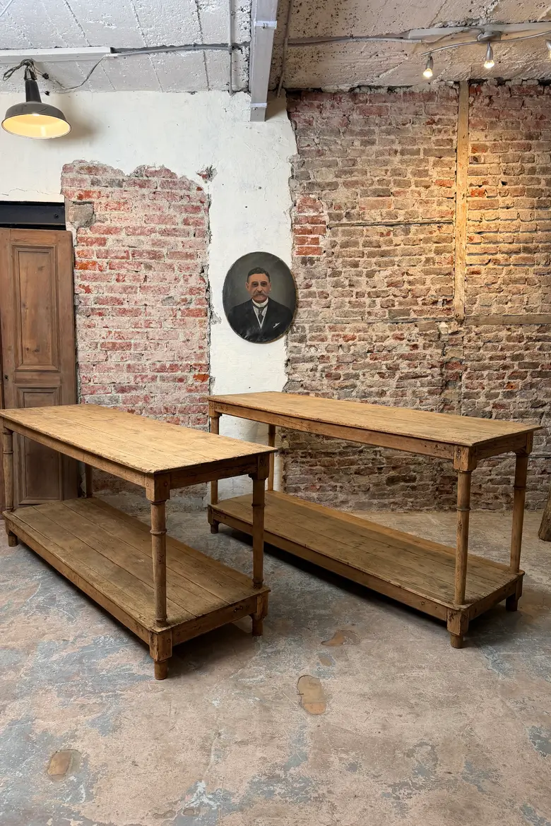 Ancienne table de drapier en chêne