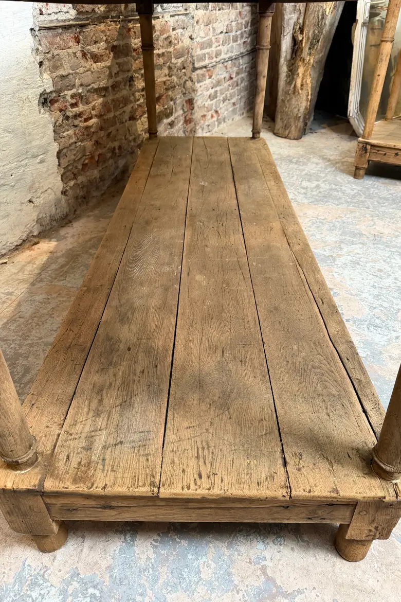 Ancienne table de drapier en chêne
