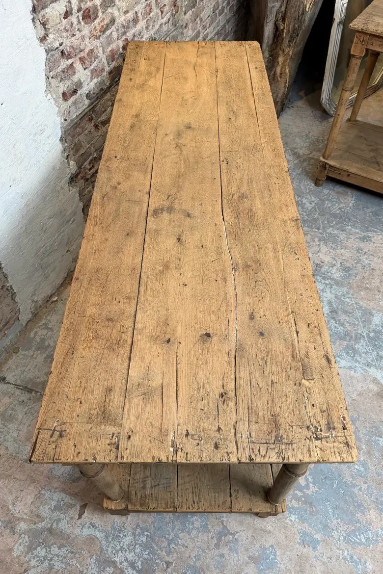 Ancienne table de drapier en chêne