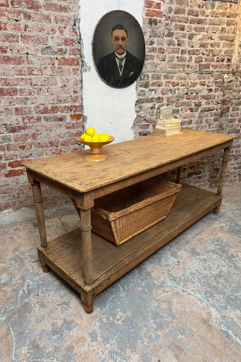 Ancienne table de drapier en chêne