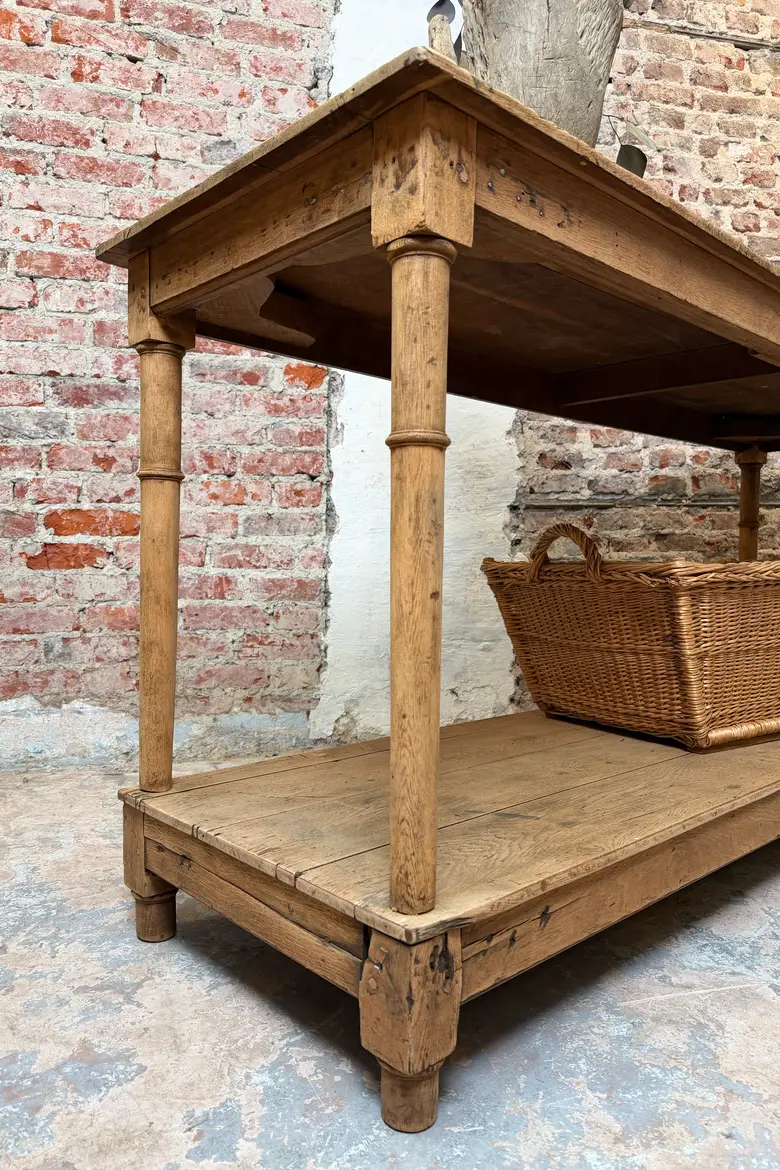 Ancienne table de drapier en chêne