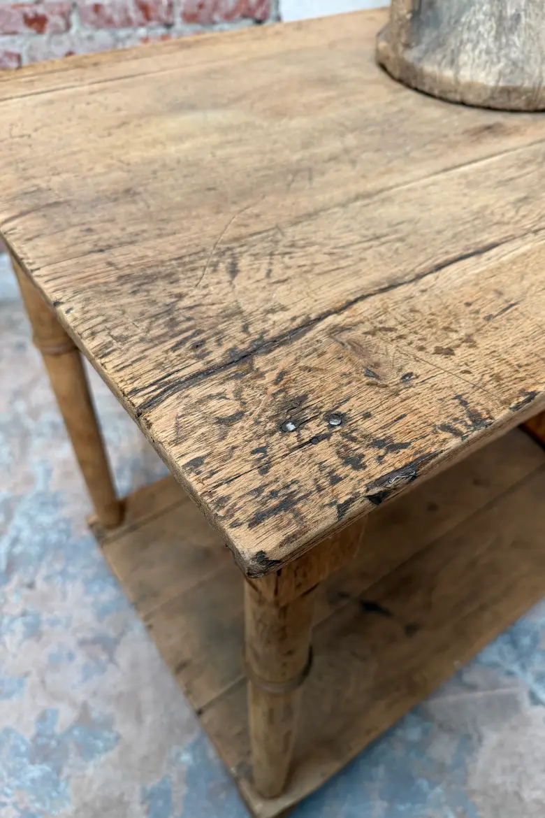 Ancienne table de drapier en chêne