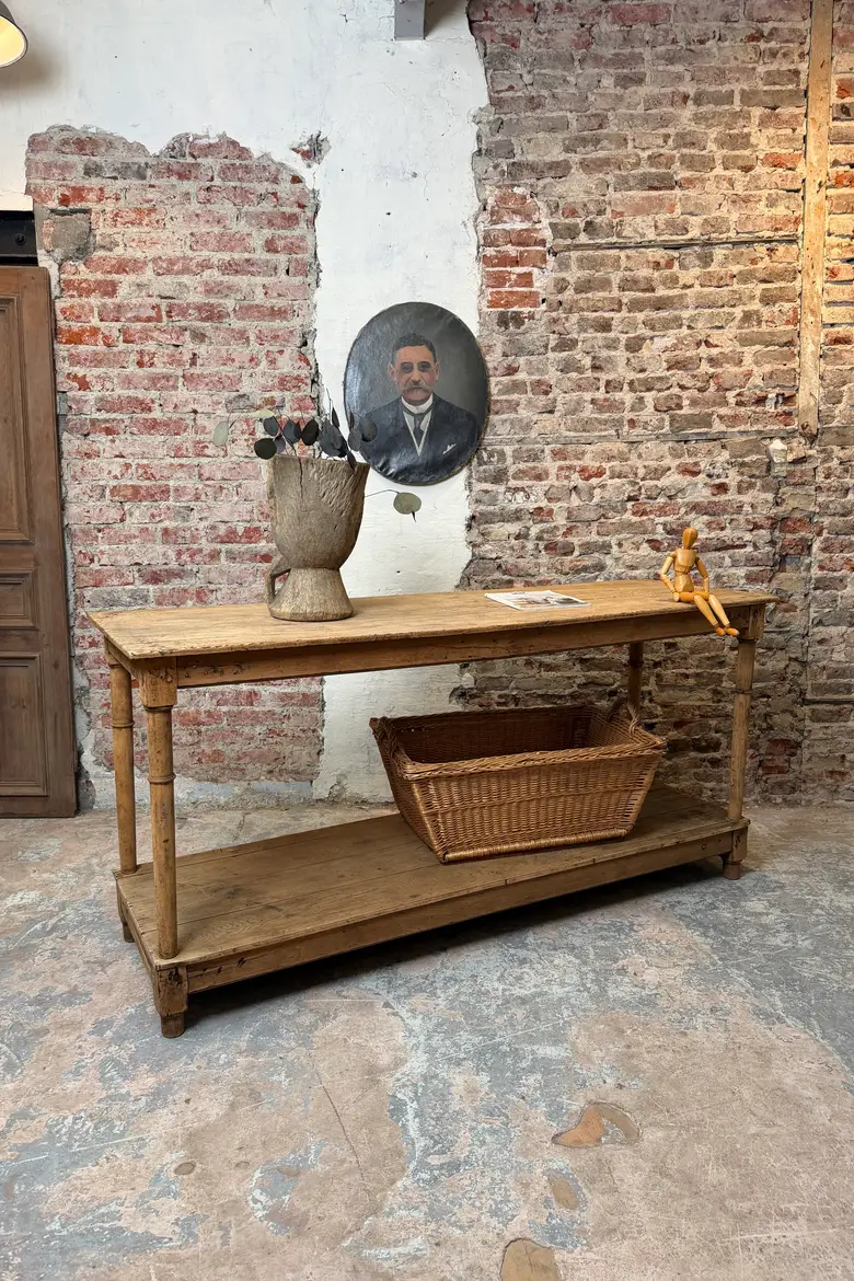 Ancienne table de drapier en chêne